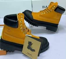 A picture of Timberland waterproof boots sasa inapatikana WhatsApp 0627380274