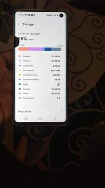 A picture of Samsung galaxy S10