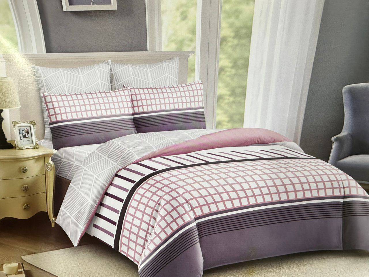 A picture of 4Pcs cotton duvet covers available in different colors price and