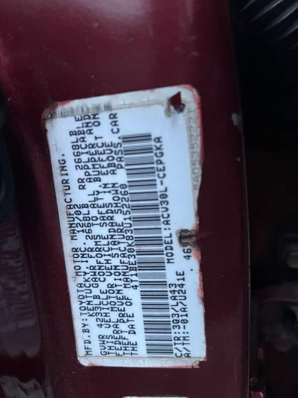 A picture of Distress sale 2003 Toyota Bigdaddy good gear transmission active ac