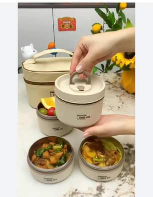 A picture of Protable office stainless steel insulated lunch box Message Saadia on