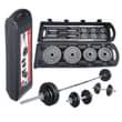 A picture of Dumbbells and other exercise equipments