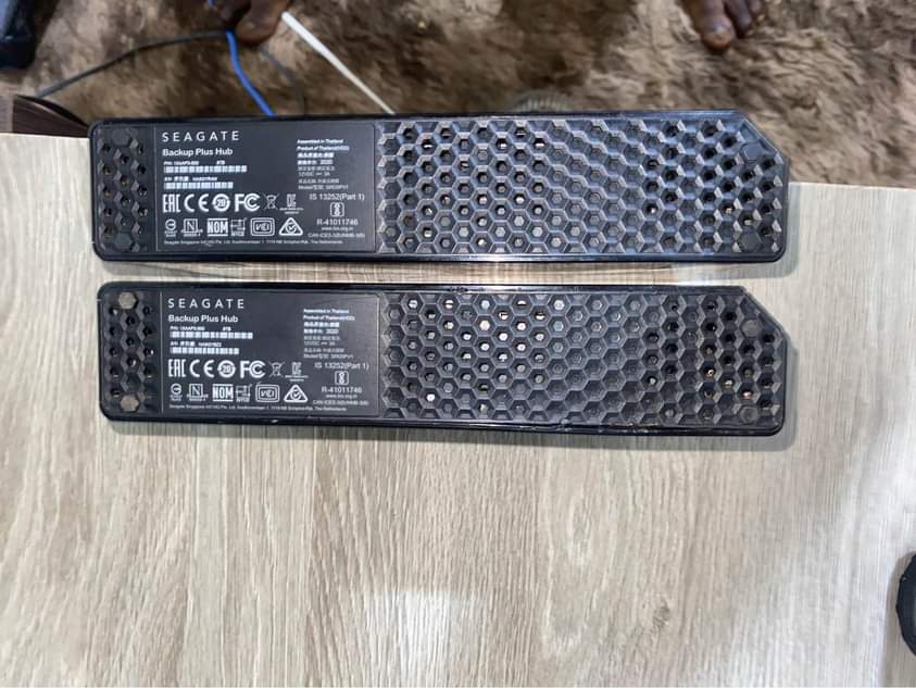 A picture of Two 8TB hard drives