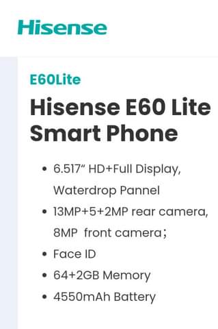 A picture of HISENSE E60 LITE