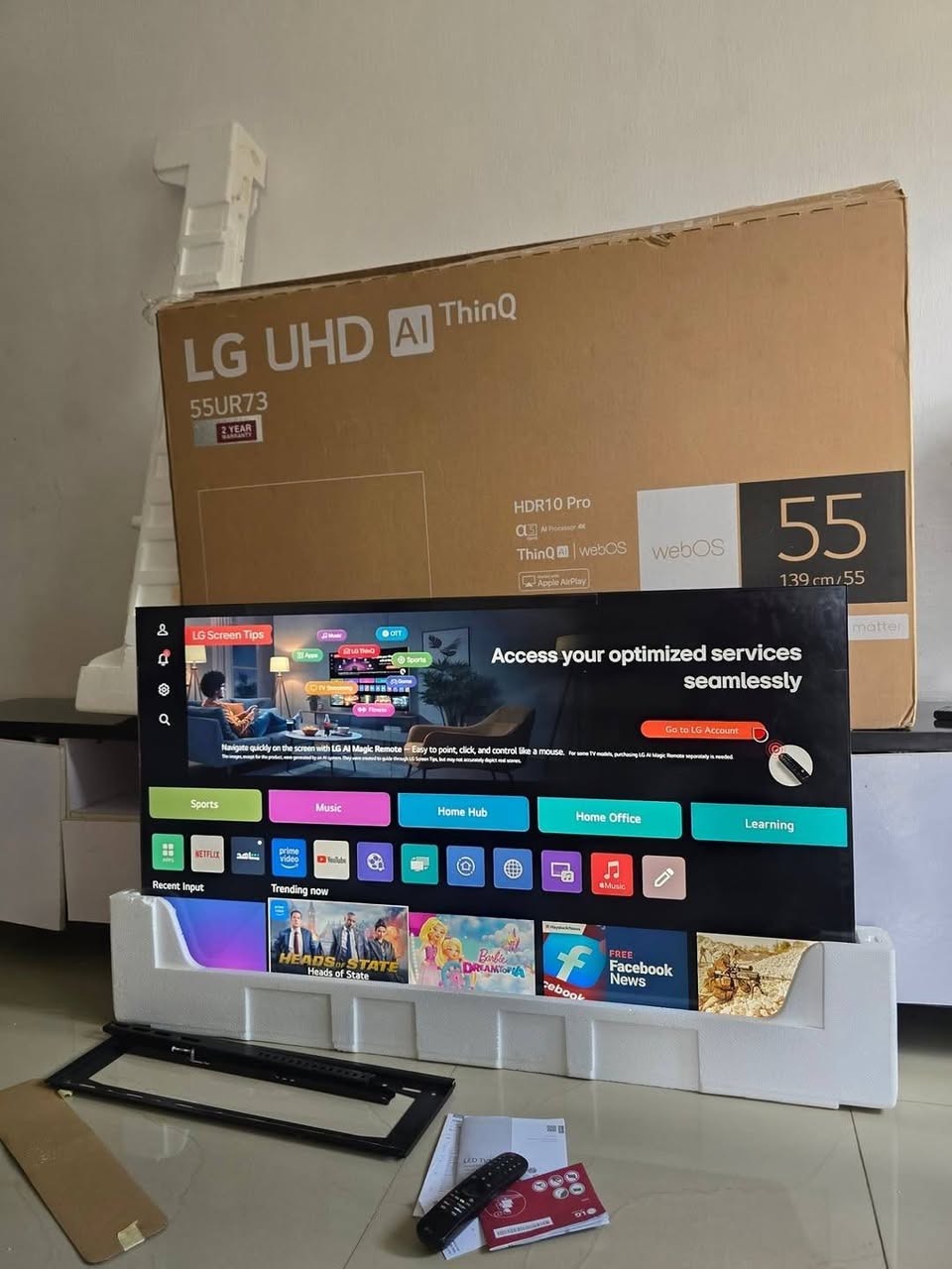 A picture of Lg TV UHD 55inches At 900k