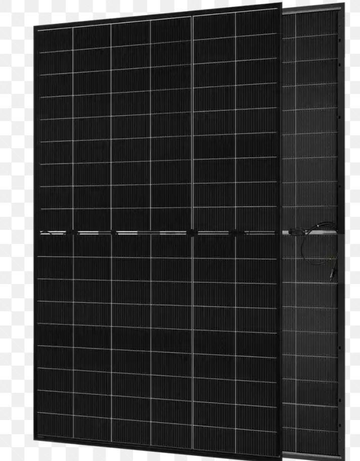 A picture of Solar battery inverter and panels