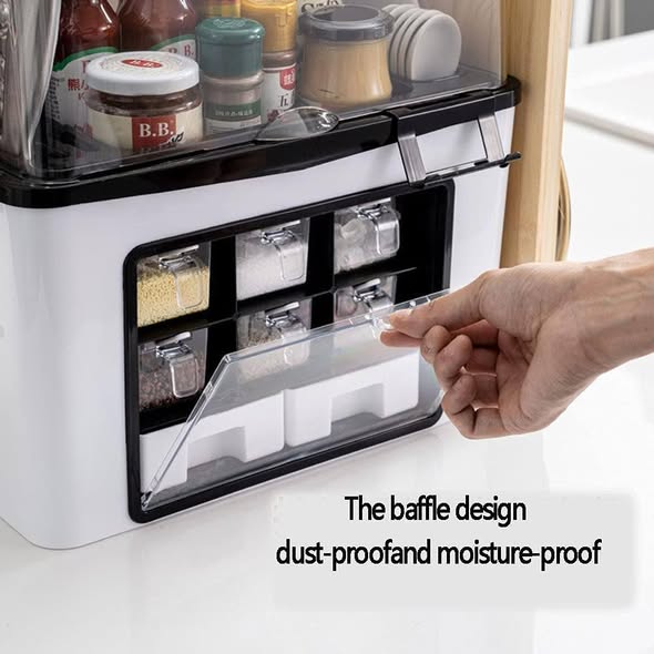 A picture of Multi Functional Kitchen Spice Box for Spice Storage Standing Spice