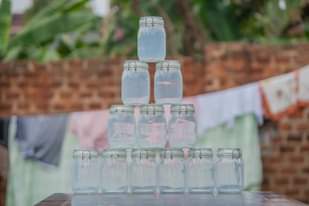 A picture of Mason jars glass jars scented candle jars