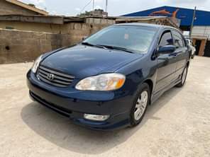 A picture of 2004 model Toyota Corolla sports edition A year registered Tokumbo