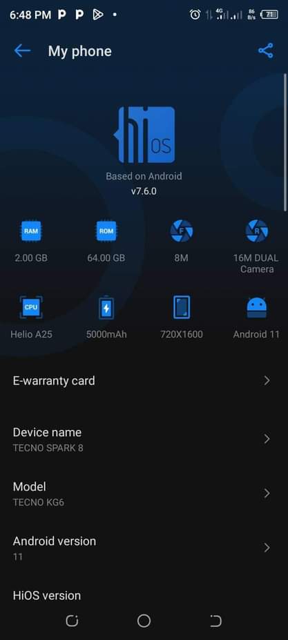 tecno spark