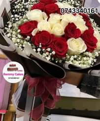 A picture of  flowerbouquet moneyhampers balloons cakes surprisepackages gifts deliveryavailable kampalaUg