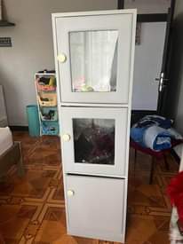 A picture of Washing machine storage printer and kids feeding chair water dispenser