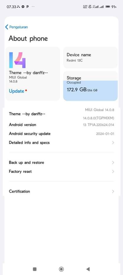 A picture of XIAOMI Redmi 13C 6.74 16GB 8 8GB EXPANDED 256GB Android