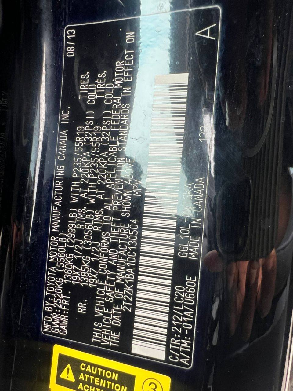 A picture of Lexus rx350 2013 Foreign used Tokunbo Accident free 2025 July