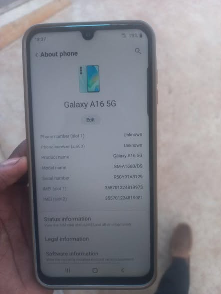 A picture of Samsung galaxy a16