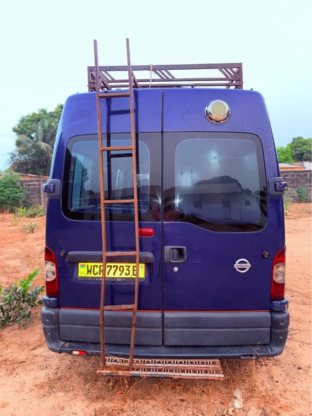A picture of blue Nissan Interstar van which is badge engineered from the