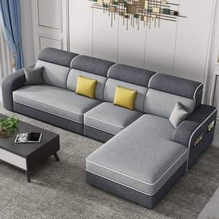 A picture of Modern 5 Seater High Back Sectional Sofa with Storage