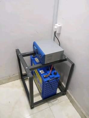 A picture of 3 panels 1 tubular battery 1 60a charge controller Battery