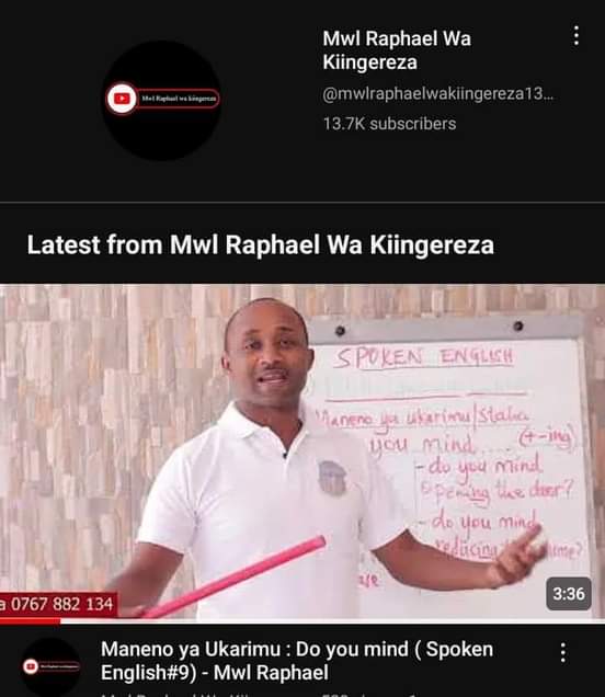 A picture of Hapa lazima uongee Kiingereza