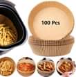 A picture of Air Fryer Disposable Paper Liner 100PCS Non stick Disposable Air