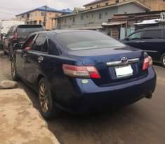 A picture of Clean Nigerian Used Blue Toyota Camry 2008 Baked Fabric interior