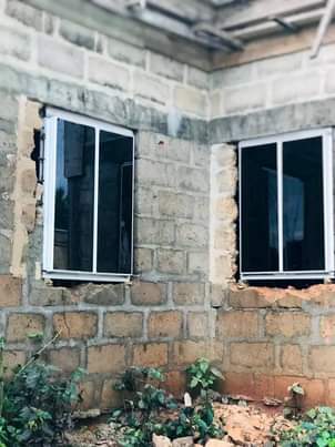 A picture of Casement windows frameless windows with protector and e