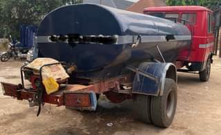 A picture of Mercedes Benz water truck Everything is working perfectly well Just