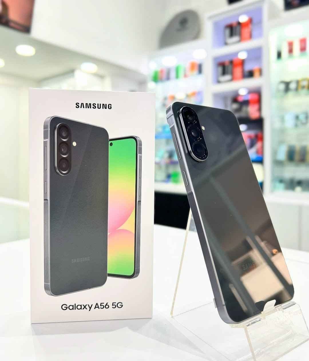 A picture of Samsung A56 5G at580k Storage 256gb 8gb rm Call 0706347777