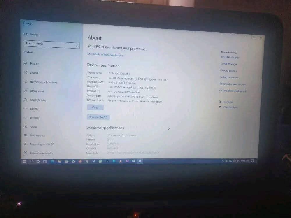 A picture of Mini Hp laptop 