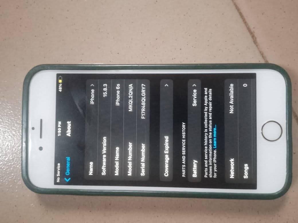 A picture of iPhone 6s very neat buy and enjoy like new one