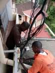 A picture of Dstv and cctv installations
