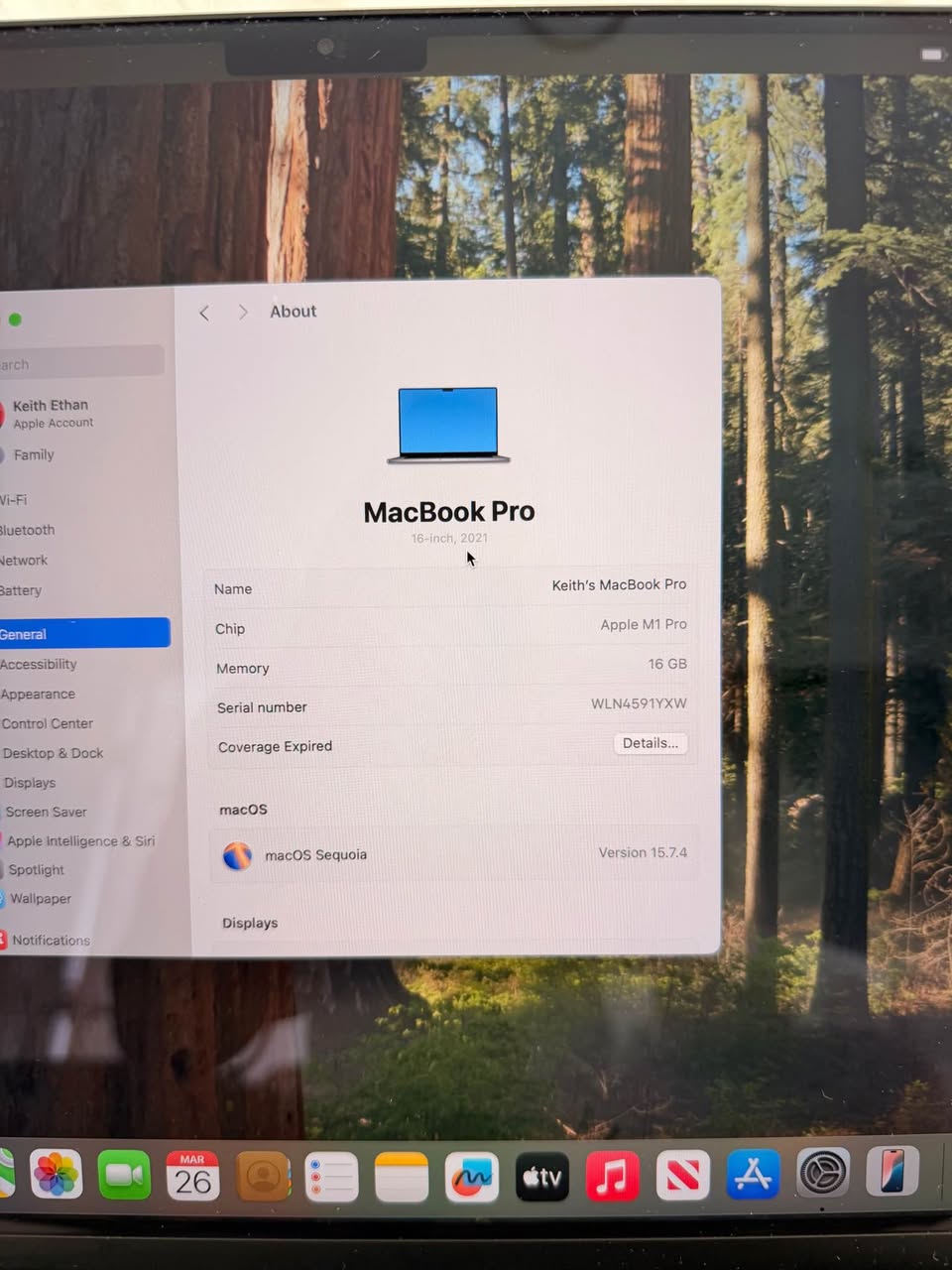 A picture of MacBook Pro M1 16 inch