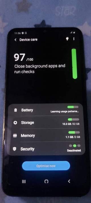 A picture of Clean Samsung Galaxy A10s 32gb 2gbram. Good battery4000mah at just