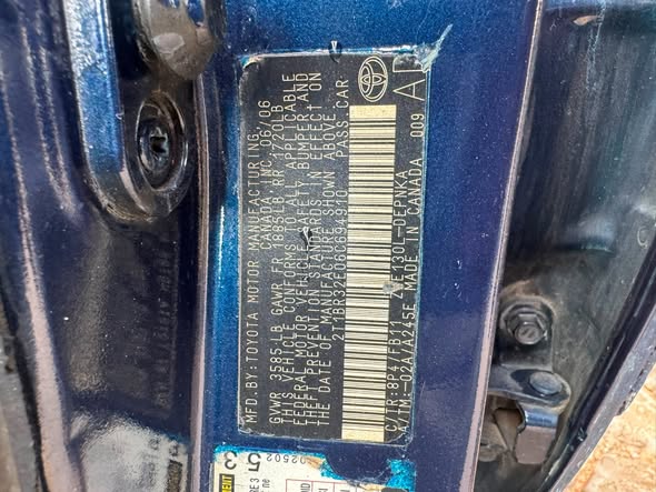 A picture of 2007 Toyota corolla 2007 model