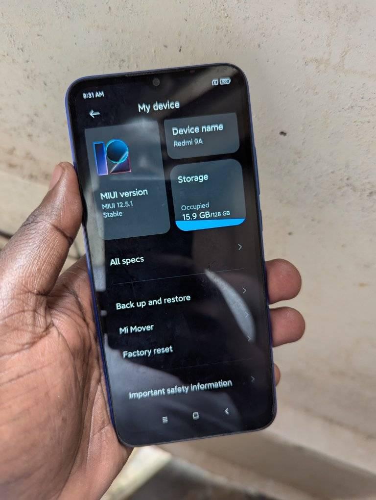 A picture of Redmi 9A
