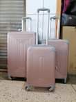 A picture of plastic suitcases