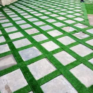 A picture of Artificial turf grass carpets.