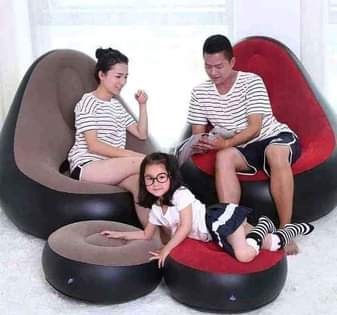 A picture of 2in 1 inflatable sofa
