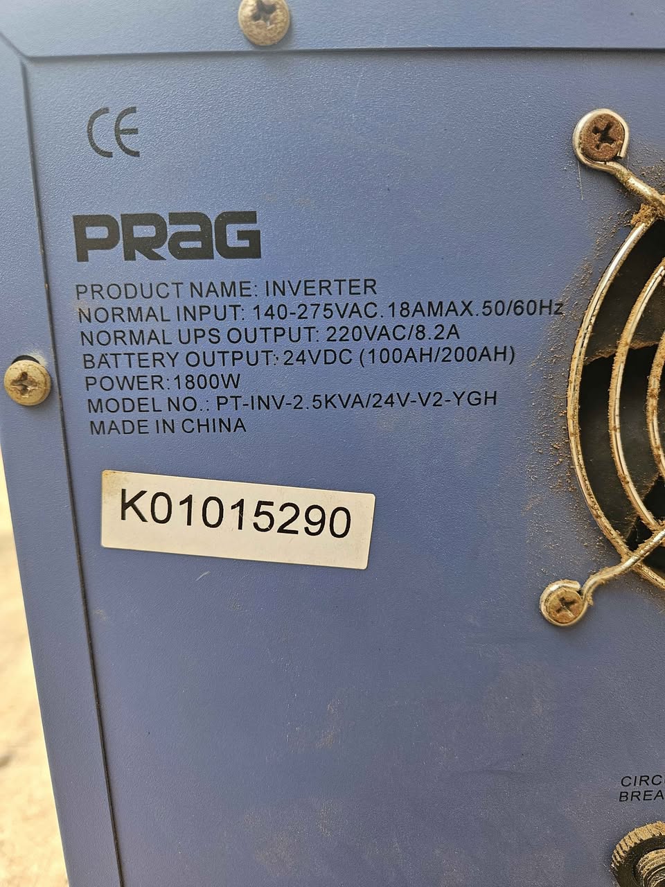 A picture of PRAG inverter 2 5kva 24v