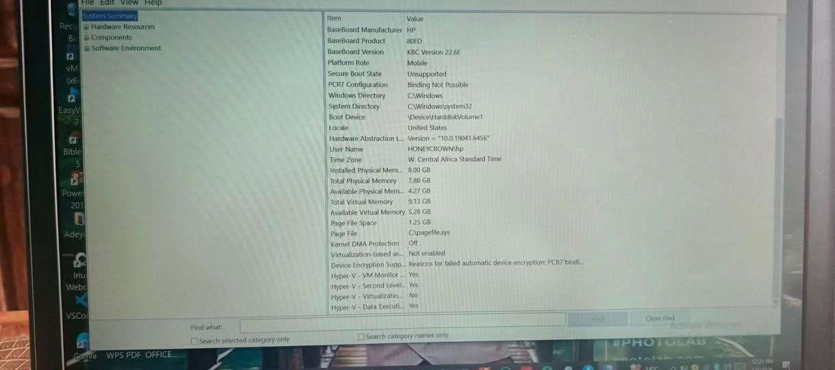 A picture of HP LAPTOP