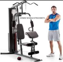 A picture of Gym equipments and dumbbells
