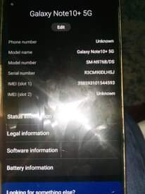 A picture of Samsung Galaxy Note10 plus