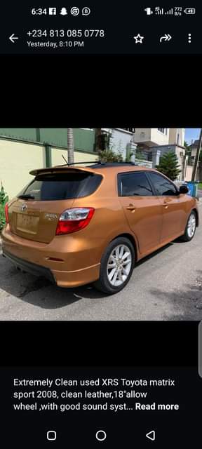 A picture of Extremely Clean used XRS Toyota matrix sport 2008 clean leather