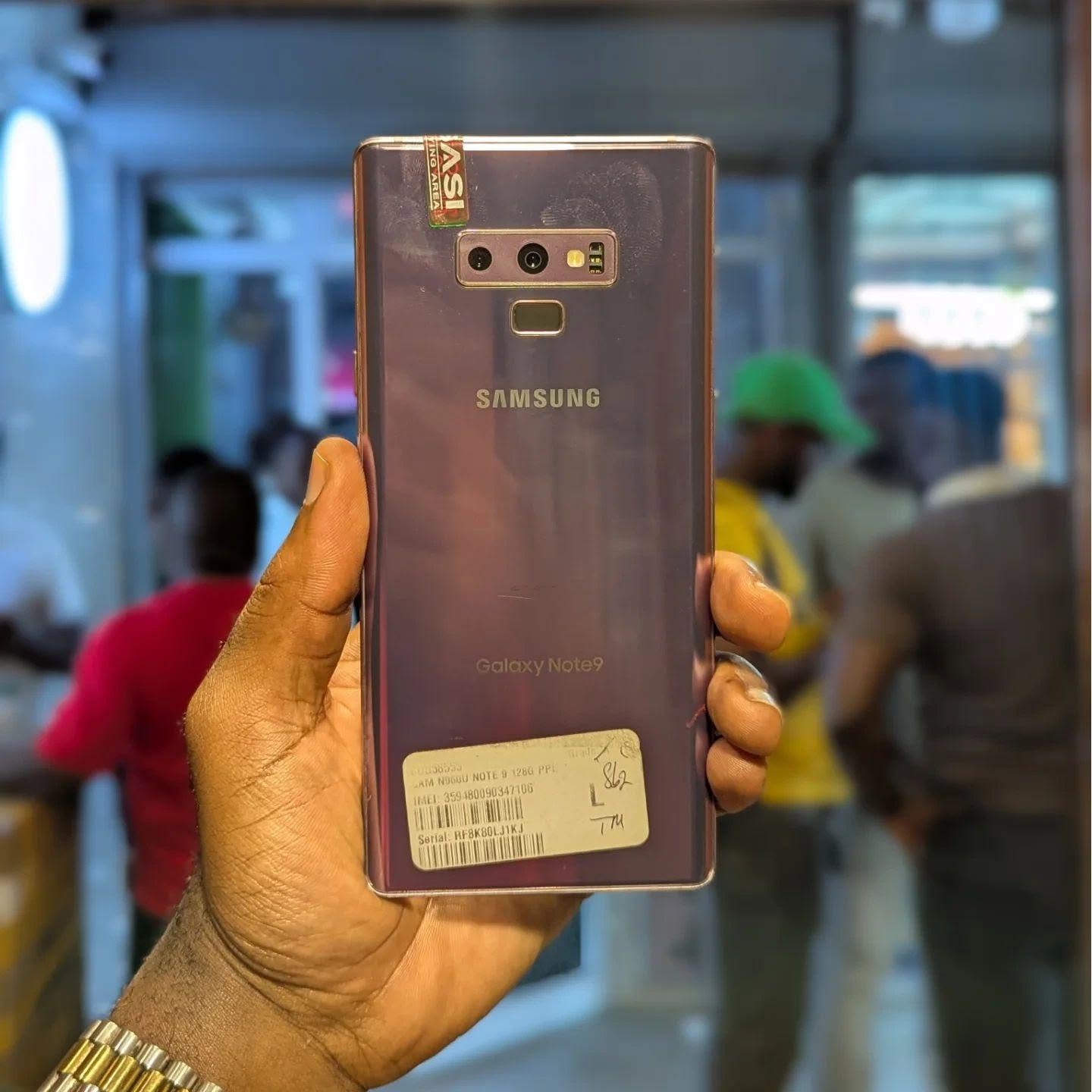 A picture of Samsung galaxy note 9