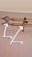 A picture of Curtain rods matallic and plastic