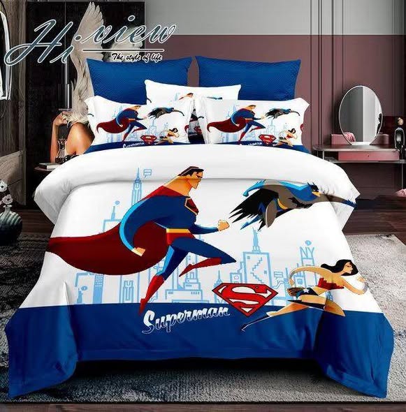 A picture of Kids duvets One bedsheet One duvet Two pillowcases Sizes 3