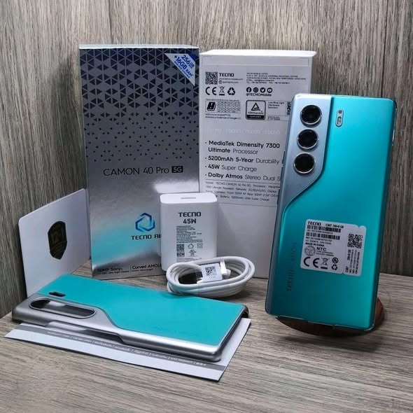 A picture of Tecno Camon 40 pro 5G at shs 380 000 only