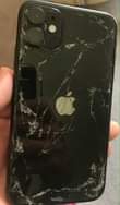 A picture of iphone 11 64gb cracked