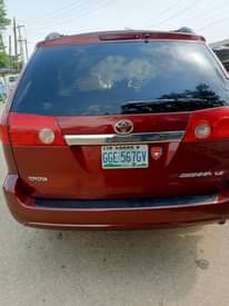 A picture of Registered Toyota siena