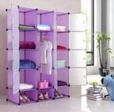 A picture of 3 column plastic closets